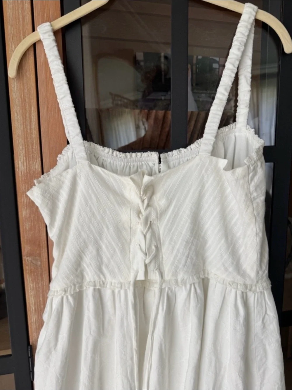 Commense White High-Low Sundress with Ruffle Hem - Picture 7 of 9